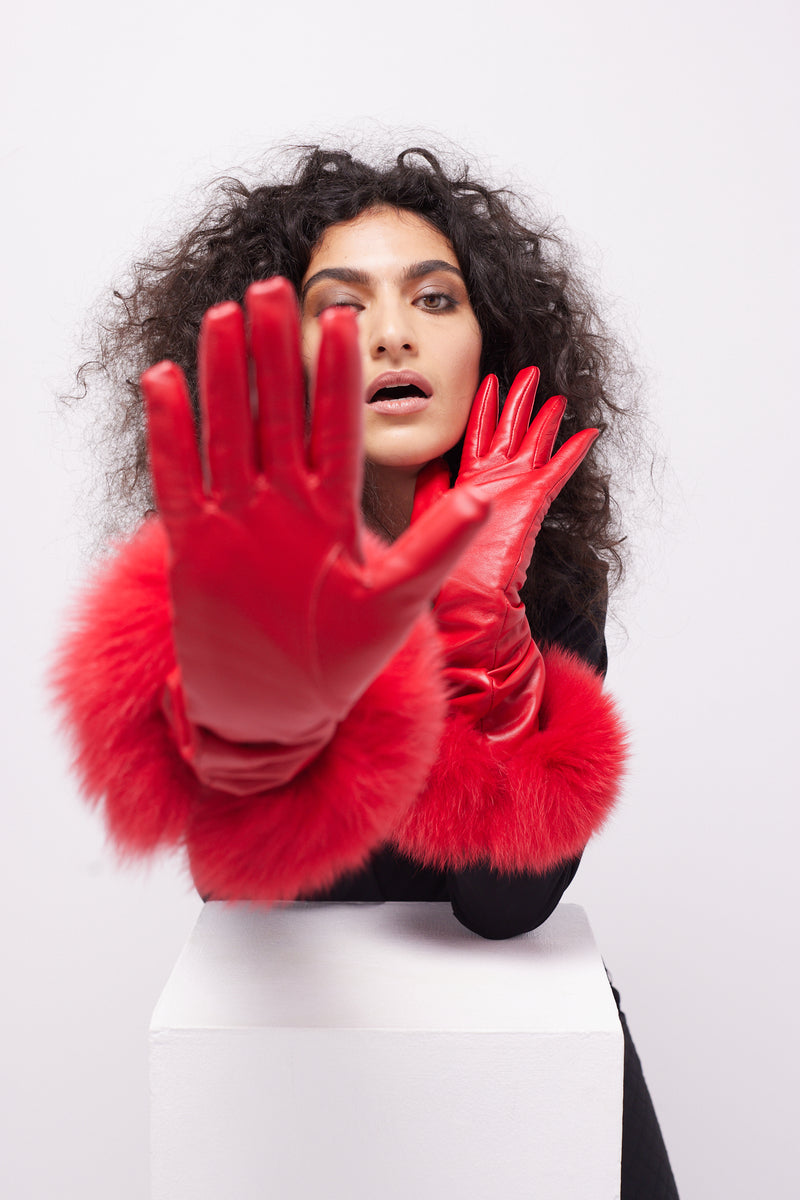 Roxie Glove (LONG) : RED